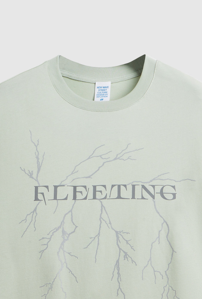 Men Women Reflective Printing T-shirt Short Sleeve Pullover Tops Sweatshirt Unisex Tee Casual T-shirt