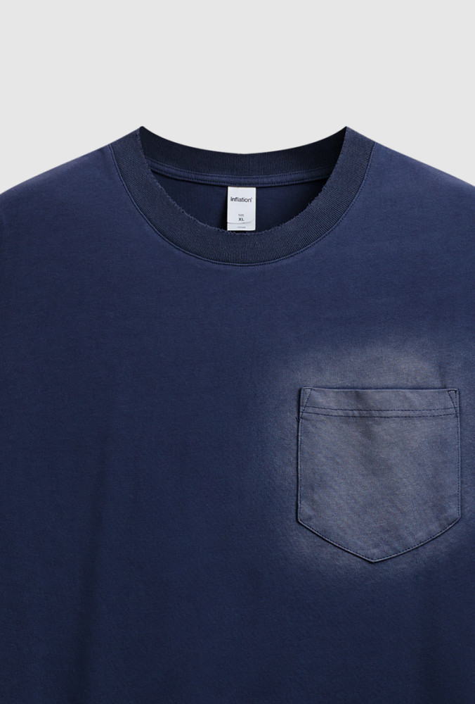 Men Women Vintage Wash Water Spray T-shirt Short Sleeve Pullover Tops Sweatshirt Unisex Tee Casual T-shirt