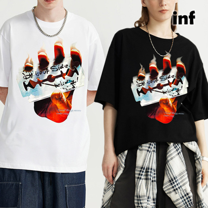 Men Women T-shirt Short Sleeve Pullover Tops Sweatshirt Unisex Tee Casual T-shirt