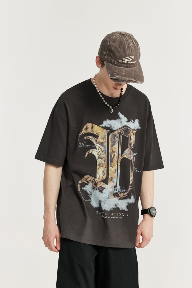 Men Women T-shirt Short Sleeve Pullover Tops Sweatshirt Unisex Tee Casual T-shirt