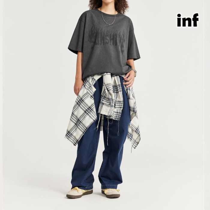 Men Women Wax Printing T-shirt Short Sleeve Pullover Tops Sweatshirt Unisex Tee Casual T-shirt