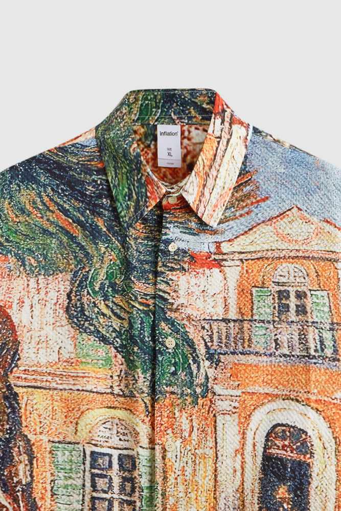 Men Women Seersucker Shirt Short Sleeved Shirt Tops Sweatshirt Unisex Tee Casual Shirt