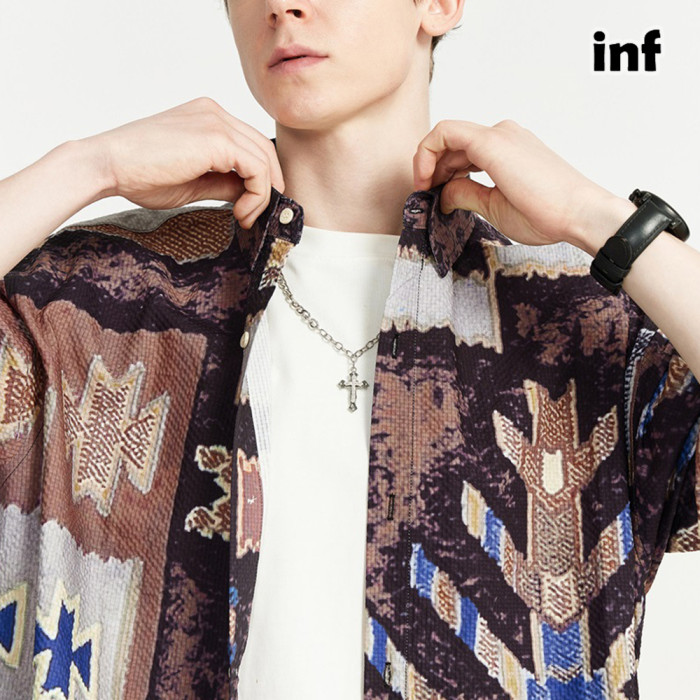 Men Women Seersucker Shirt Short Sleeved Shirt Tops Sweatshirt Unisex Tee Casual Shirt