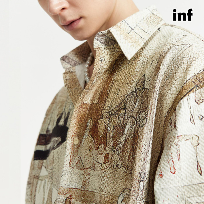 Men Women Seersucker Shirt Short Sleeved Shirt Tops Sweatshirt Unisex Tee Casual Shirt