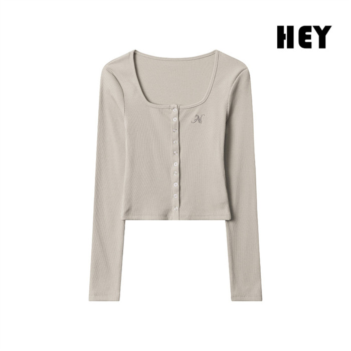 Women Hot Girl Style Slim Long Sleeve Bottoming Shirt Slim T-shirt