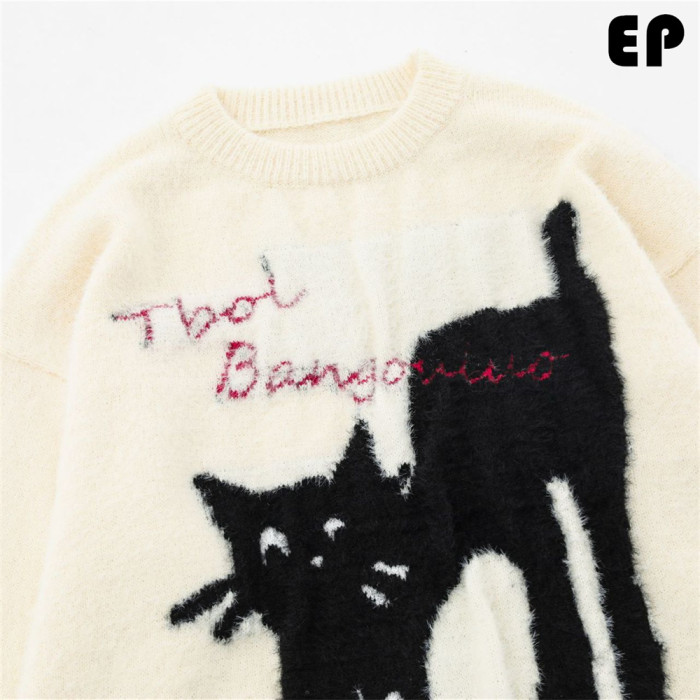 Women Knitted Sweater Pullover Pullover Cardigan Ripped Top