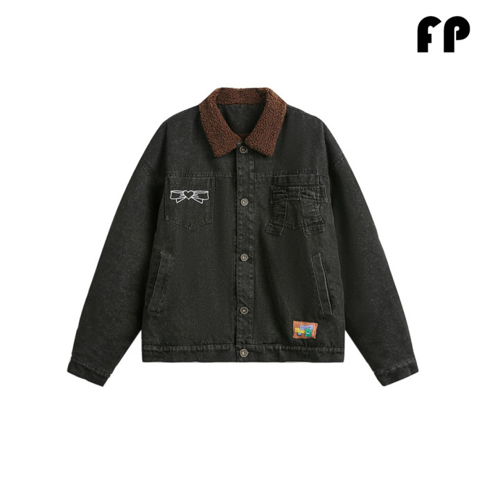 Women Jackets Hooded Lapel Jackets Windbreaker Denim Jackets