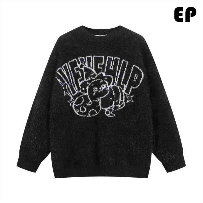 Women Knitted Sweater Pullover Pullover Cardigan Ripped Top