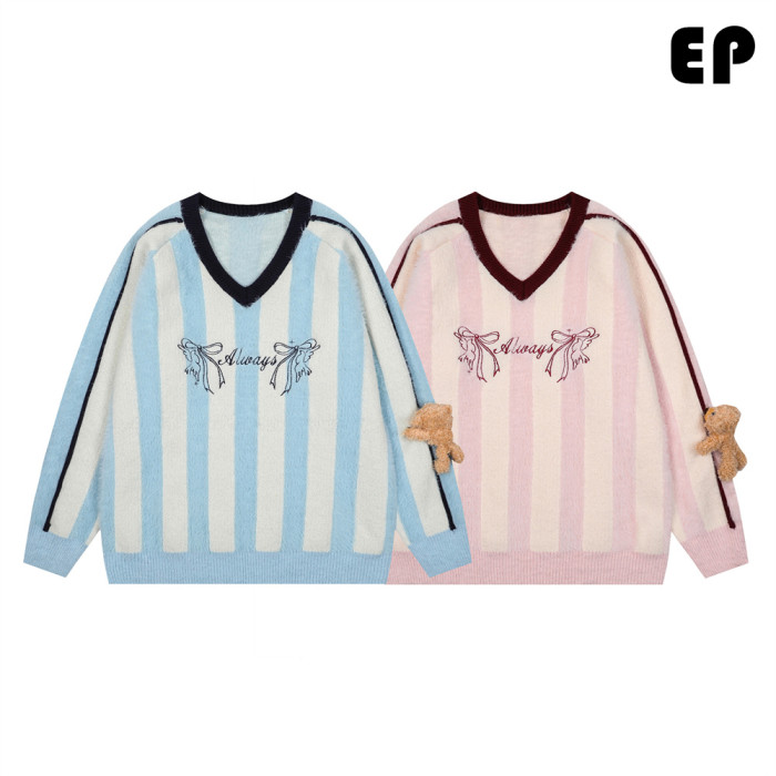 Women Knitted Sweater Pullover Pullover Cardigan Ripped Top