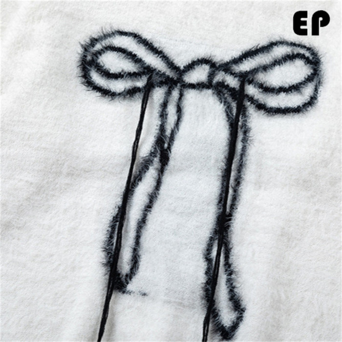 Women Knitted Sweater Pullover Pullover Cardigan Ripped Top