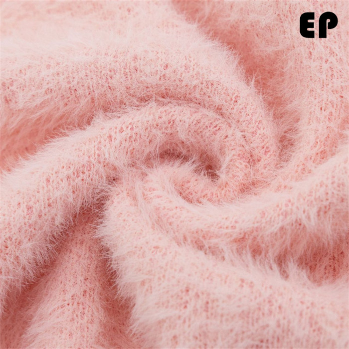 Women Knitted Sweater Pullover Pullover Cardigan Ripped Top