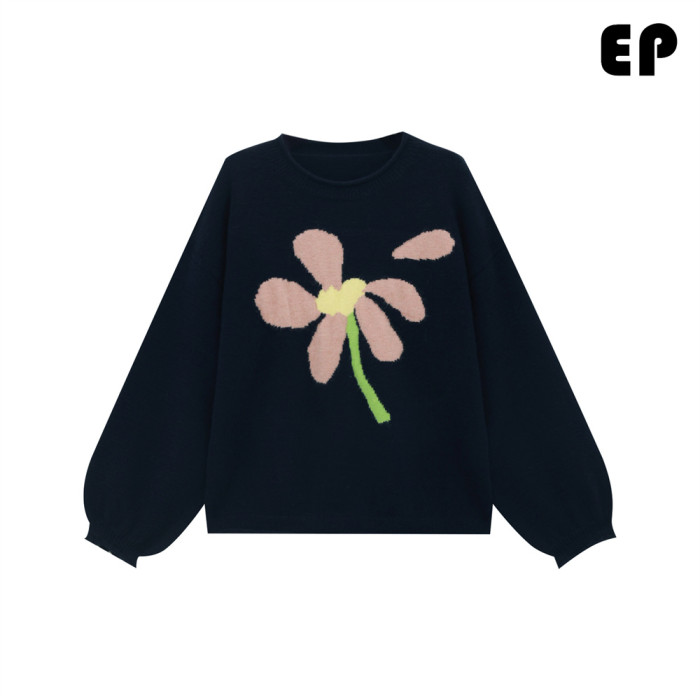 Women Knitted Sweater Pullover Pullover Cardigan Ripped Top