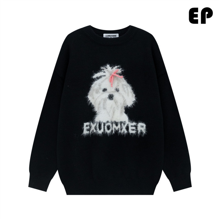 Women Knitted Sweater Pullover Pullover Cardigan Ripped Top