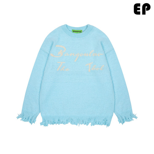 Women Knitted Sweater Pullover Pullover Cardigan Ripped Top