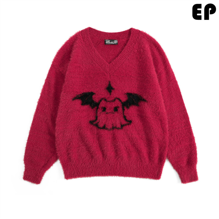 Women Knitted Sweater Pullover Pullover Cardigan Ripped Top