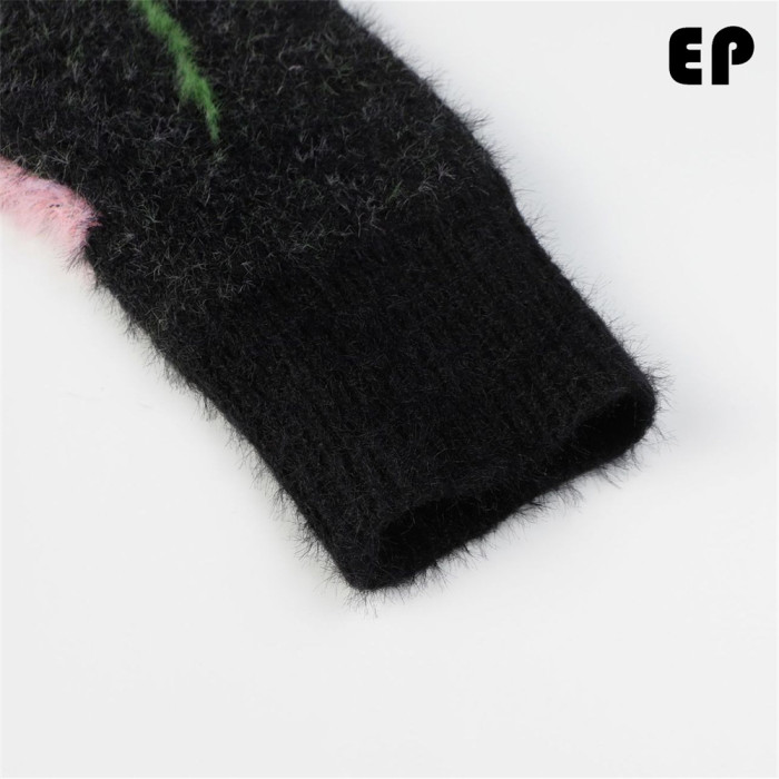 Women Knitted Sweater Pullover Pullover Cardigan Ripped Top