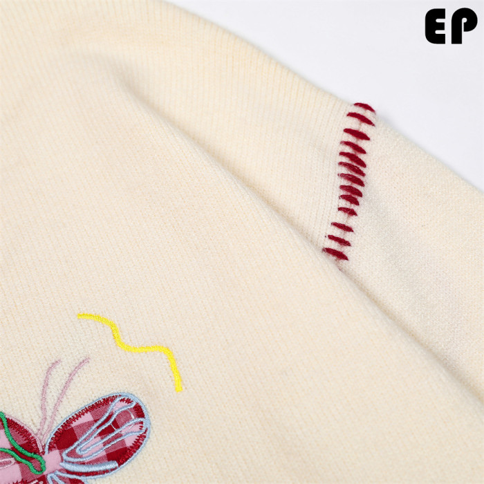 Women Knitted Sweater Pullover Pullover Cardigan Ripped Top