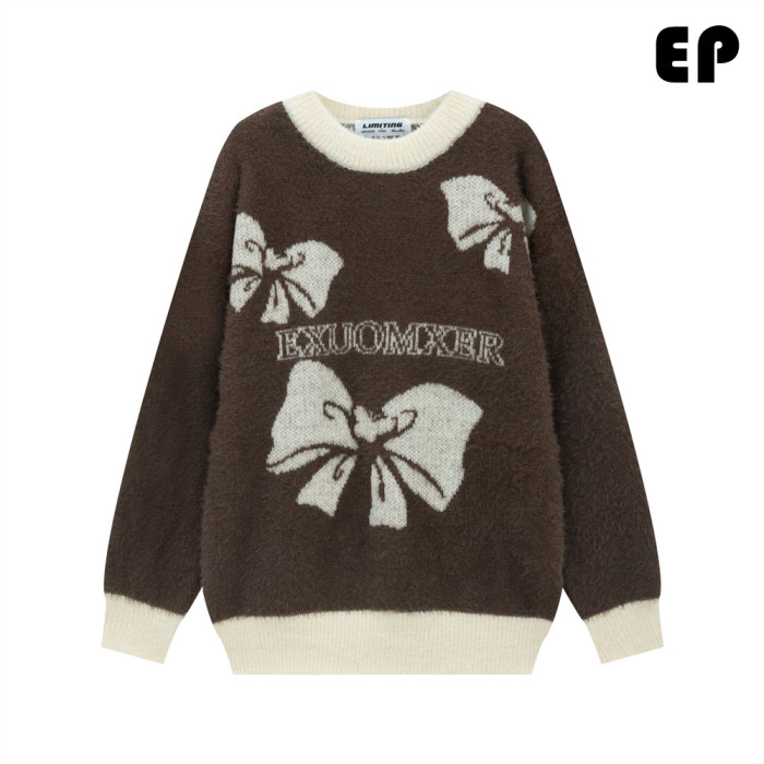 Women Knitted Sweater Pullover Pullover Cardigan Ripped Top