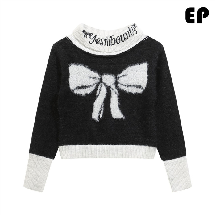 Women Knitted Sweater Pullover Pullover Cardigan Ripped Top
