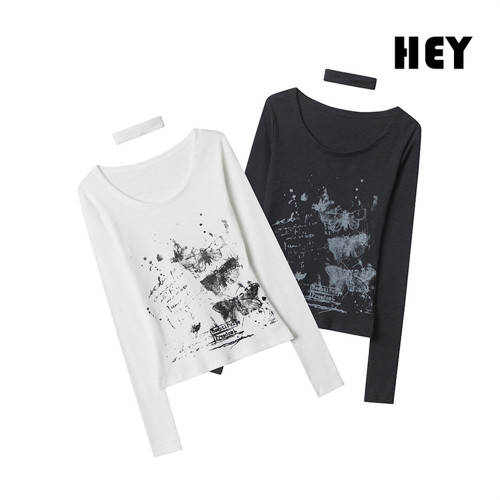 Women Hot Girl Style Slim Long Sleeve Bottoming Shirt Slim T-shirt