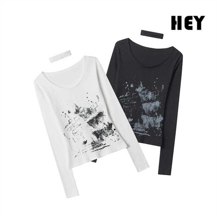Women Hot Girl Style Slim Long Sleeve Bottoming Shirt Slim T-shirt