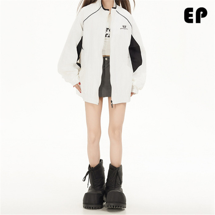 Women Jackets Hooded Lapel Jackets Windbreaker Coats