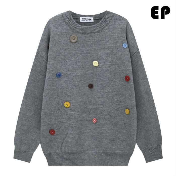 Women Knitted Sweater Pullover Pullover Cardigan Ripped Top