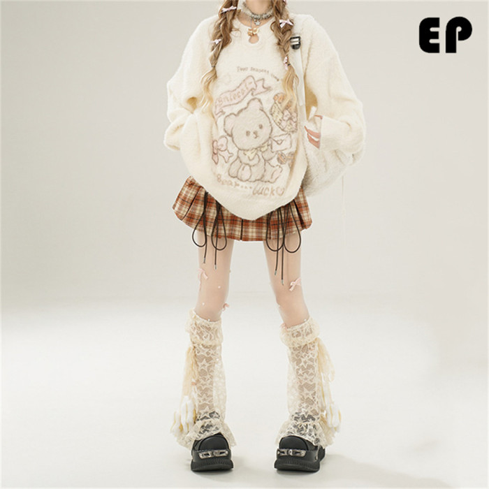 Women Knitted Sweater Pullover Pullover Cardigan Ripped Top