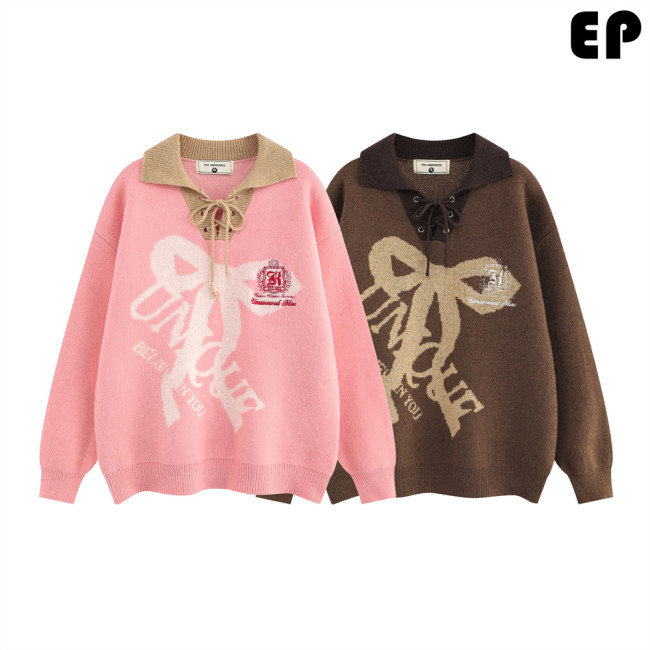 Women Knitted Sweater Pullover Pullover Cardigan Ripped Top