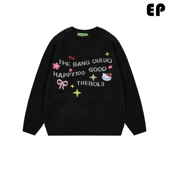 Women Knitted Sweater Pullover Pullover Cardigan Ripped Top