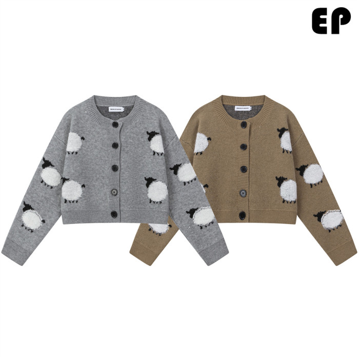 Women Knitted Sweater Pullover Pullover Cardigan Ripped Top