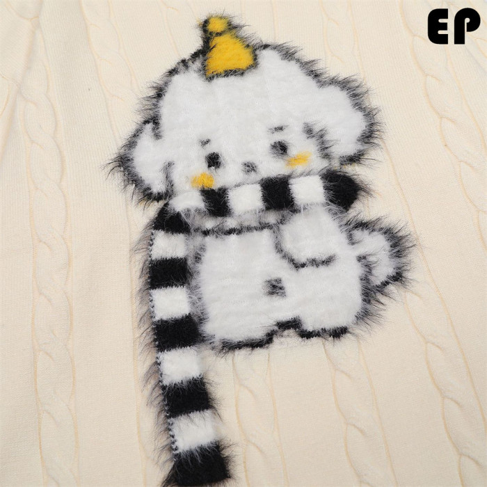 Women Knitted Sweater Pullover Pullover Cardigan Ripped Top