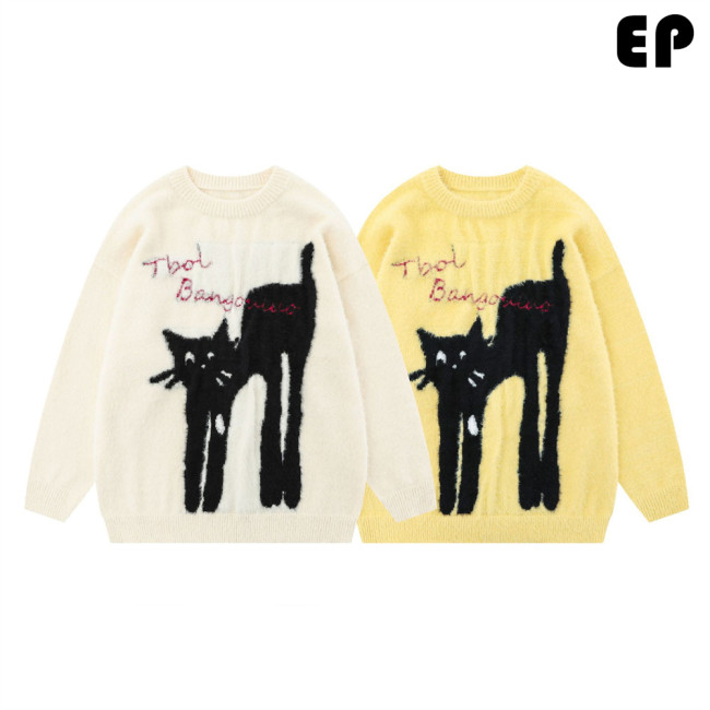 Women Knitted Sweater Pullover Pullover Cardigan Ripped Top