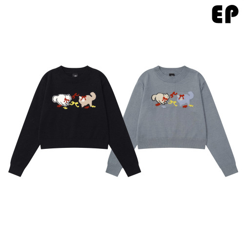 Women Knitted Sweater Pullover Pullover Cardigan Ripped Top