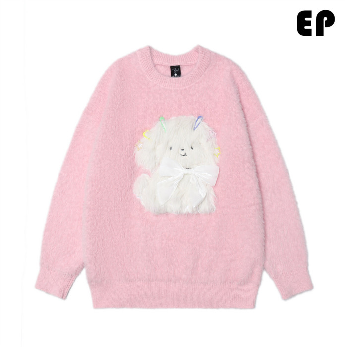 Women Knitted Sweater Pullover Pullover Cardigan Ripped Top