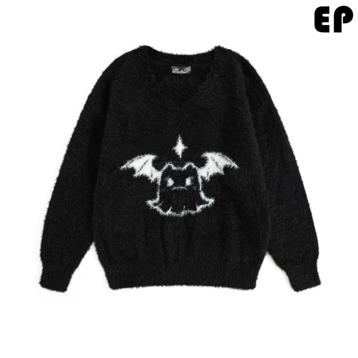 Women Knitted Sweater Pullover Pullover Cardigan Ripped Top