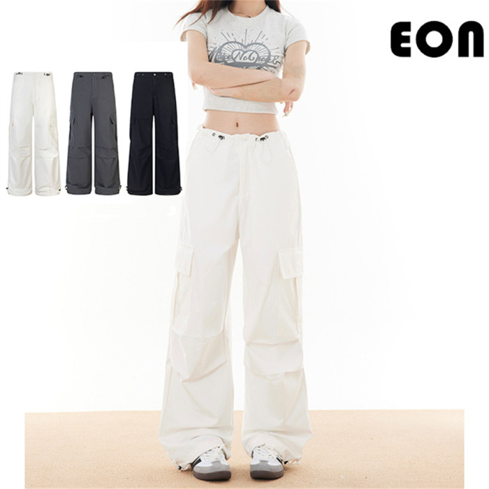 Women Overalls With Bright Thread Pants Anti Splash Trousers Loose pants Wide-leg Pants Casual Pants