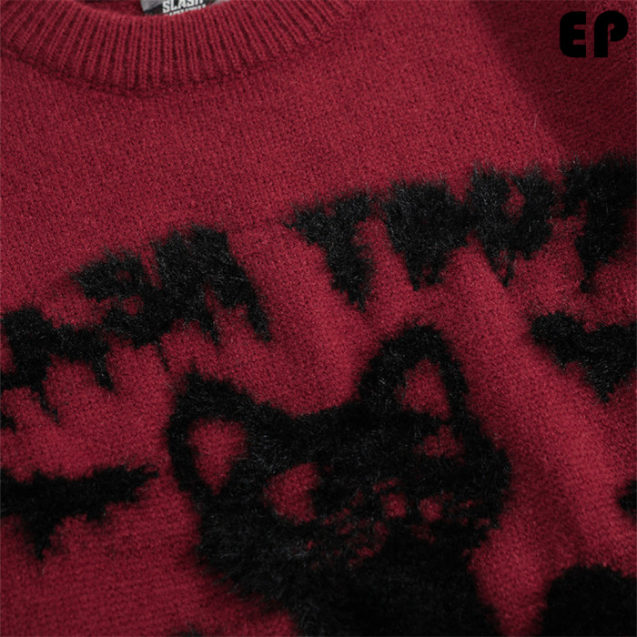 Women Knitted Sweater Pullover Pullover Cardigan Ripped Top