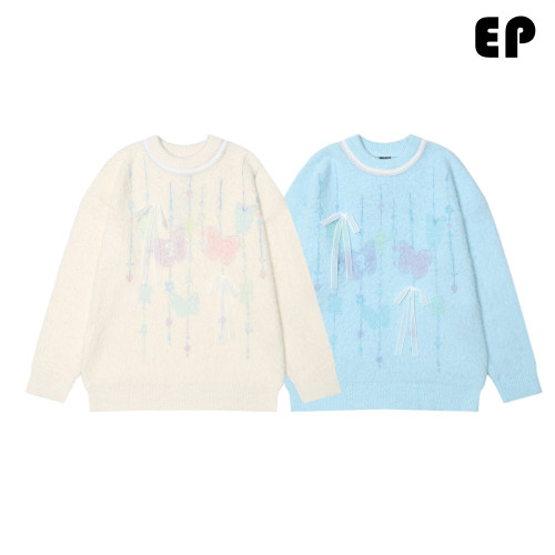 Women Knitted Sweater Pullover Pullover Cardigan Ripped Top