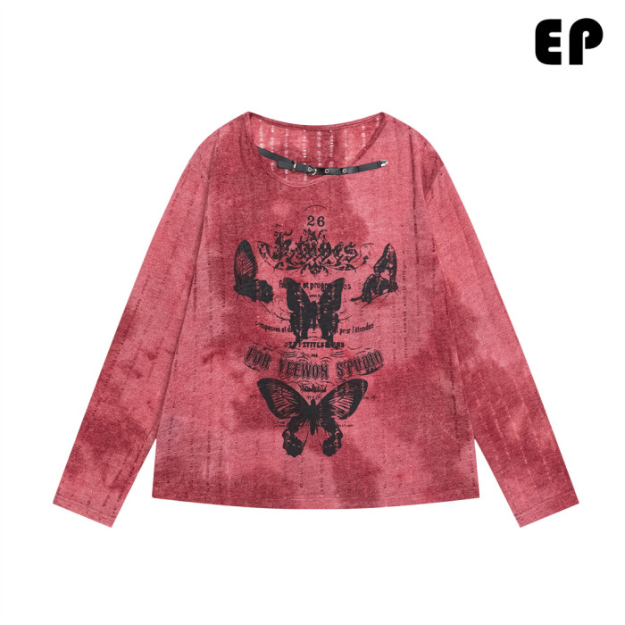 Women Knitted Sweater Pullover Pullover Cardigan Ripped Top