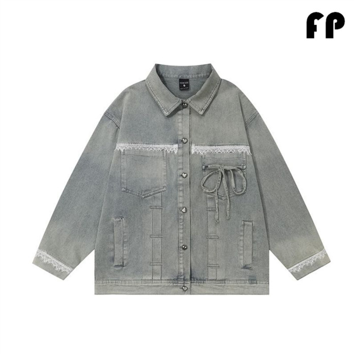 Women Jackets Hooded Lapel Jackets Windbreaker Denim Jackets