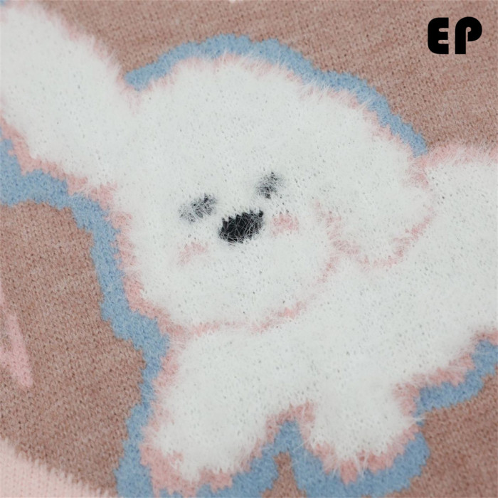 Women Knitted Sweater Pullover Pullover Cardigan Ripped Top