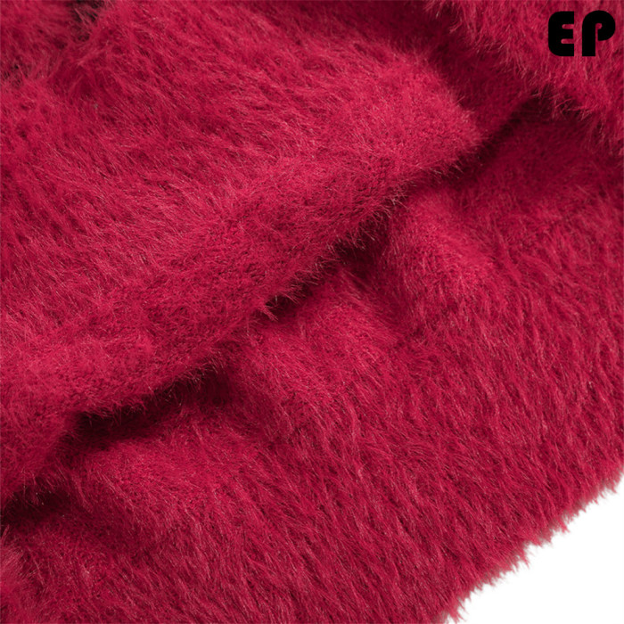 Women Knitted Sweater Pullover Pullover Cardigan Ripped Top