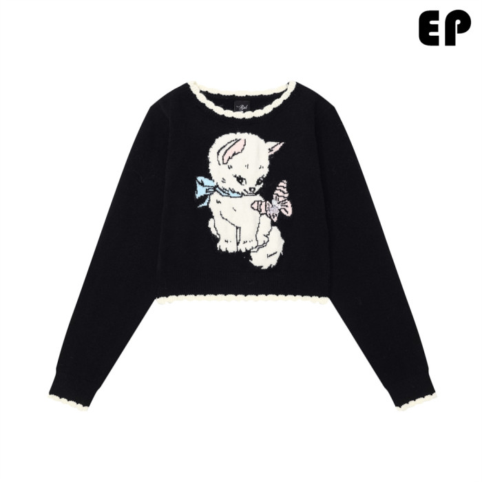 Women Knitted Sweater Pullover Pullover Cardigan Ripped Top