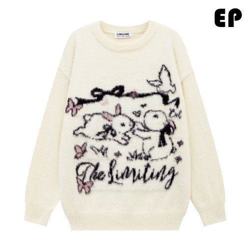 Women Knitted Sweater Pullover Pullover Cardigan Ripped Top