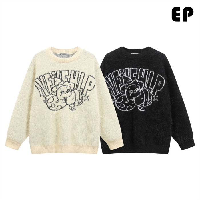 Women Knitted Sweater Pullover Pullover Cardigan Ripped Top