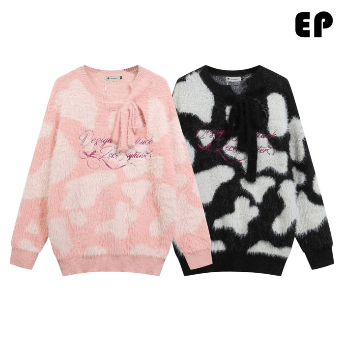 Women Knitted Sweater Pullover Pullover Cardigan Ripped Top