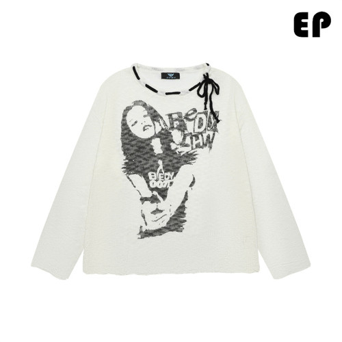 Women Knitted Sweater Pullover Pullover Cardigan Ripped Top