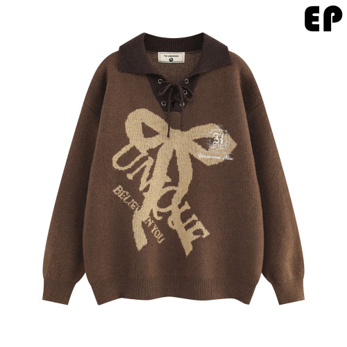 Women Knitted Sweater Pullover Pullover Cardigan Ripped Top