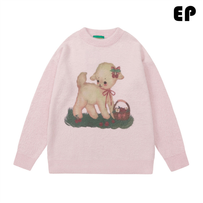 Women Knitted Sweater Pullover Pullover Cardigan Ripped Top